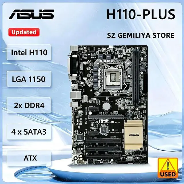 Main image of H110-PLUS Motherboard H110 LGA 1151 Motherboard DDR4 32GB support i3-7100 i3-6100 i5-6400T i5-6600 i7-6700 i7-7700T