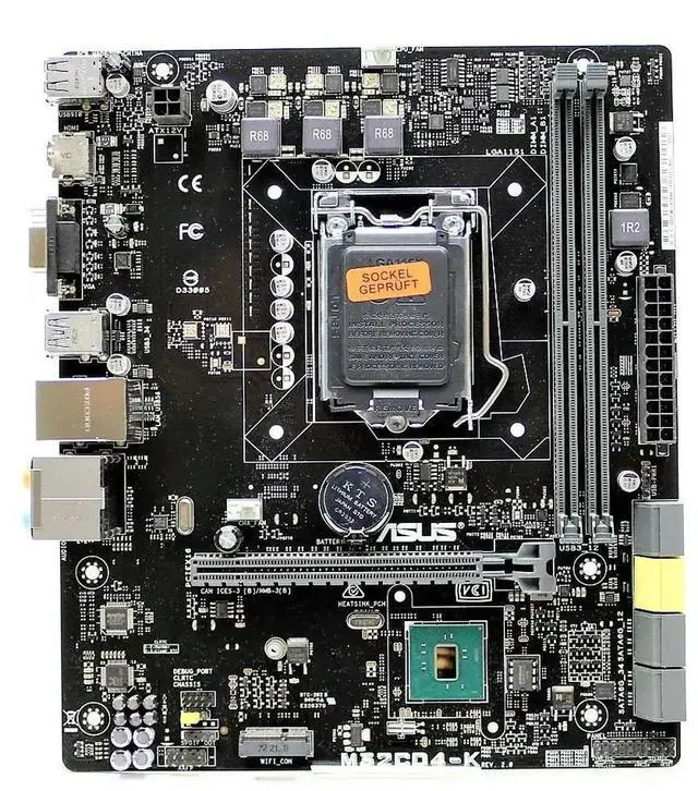 Alt view image 2 of 3 - M32CD4-K PC Motherboards C232 LGA 1151 2×DDR4 64GB PCIe 3.0 x16 M.2 support i5-7600 i5-6400 6100 i5-6600 i7-7700 cpu