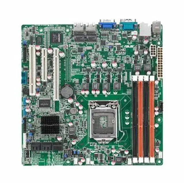 Alt view image 2 of 3 - P8B-MX Servers Motherboard LGA 1155 C204 DDR3 USB2.0 2×PCI-E X8 SATA 3 UATX support Xeon E3-1220 cpu