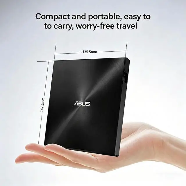 Main image of 8x USB 2.0 external DVD burner, optical drive, black (compatible with system/SDRW-08U7C-U)