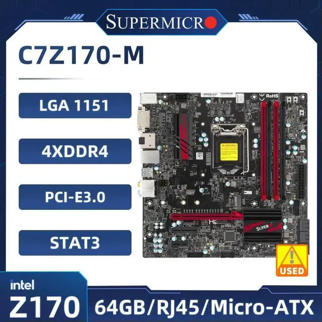 Main image of C7Z170-M Motherboard Z170 LGA 1151 DDR4 64GB ATX support Core i3-6100 7300 6400 7600 7700 cpu