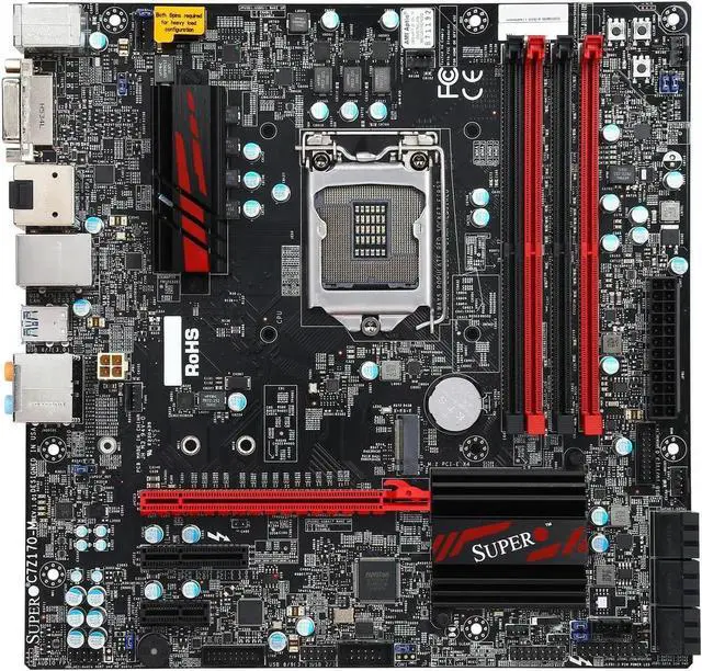 Alt view image 2 of 3 - C7Z170-M Motherboard Z170 LGA 1151 DDR4 64GB ATX support Core i3-6100 7300 6400 7600 7700 cpu