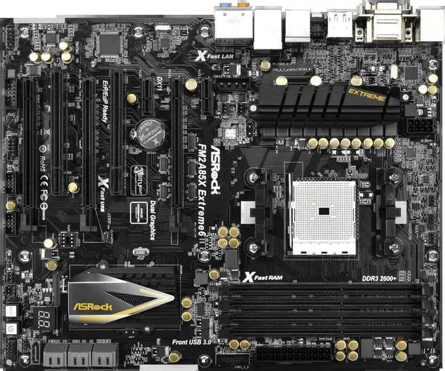 Alt view image 2 of 3 - FM2A85X Extreme6 Motherboard Socket FM2 A85X 4×DDR3 64GB USB3.0 PCI-E 2.0 HDMI ATX support A8 AD660KW cpu