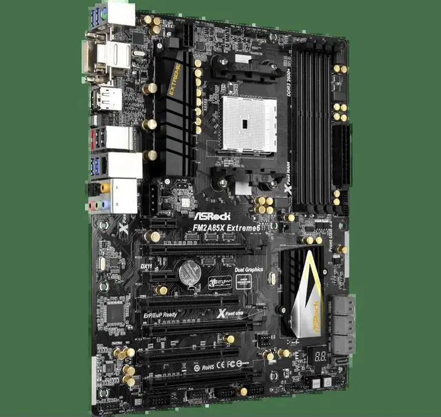 Alt view image 3 of 3 - FM2A85X Extreme6 Motherboard Socket FM2 A85X 4×DDR3 64GB USB3.0 PCI-E 2.0 HDMI ATX support A8 AD660KW cpu