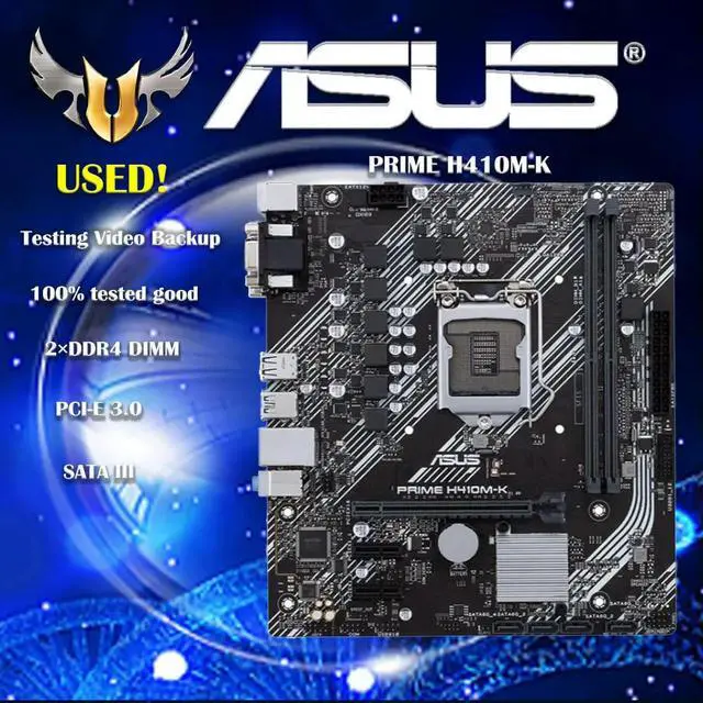 Alt view image 2 of 3 - PRIME H410M-K Desktop H410 H410M DDR4 Motherboard LGA 1200 i7/i5/i3 USB3.0 SATA3