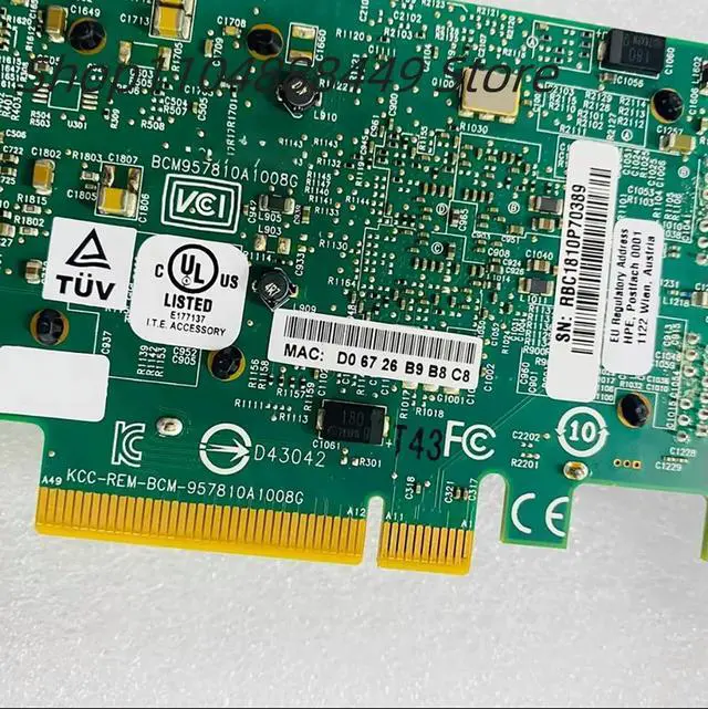 Alt view image 3 of 6 - 656596-B21 656594-001 10Gb 530T Dual port network card 657128-001