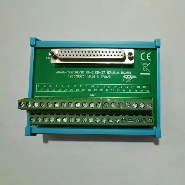 Alt view image 3 of 4 - For Advantech ADAM-3937 REV.B1 DB37 Terminal Board Wiring Stand DIN Rail ADAM-3937-BE
