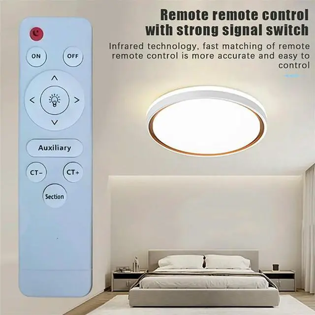 Alt view image 2 of 3 - Infrared Remote Control Stepless Dimmer LED Fan Lamp Living Ceiling Room Remote Control for Ceiling Light Floodlight