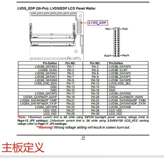 Alt view image 3 of 3 - EDP Jetbo G03-MI215-F Main Board Screen Line 20454-30P to DF13-30P Backlit Teflon Line