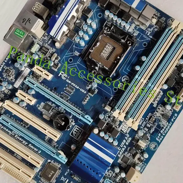 Alt view image 5 of 5 - GA-P55A-UD3 Premium Desktop Motherboard with 1156 Pins P55A-UD3