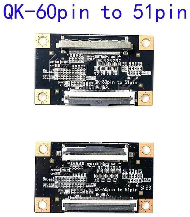 Main image of 2PCS Applicable to 4K TV replacement screen conversion board QK-60PIN TO 51 pin FFC 29.55