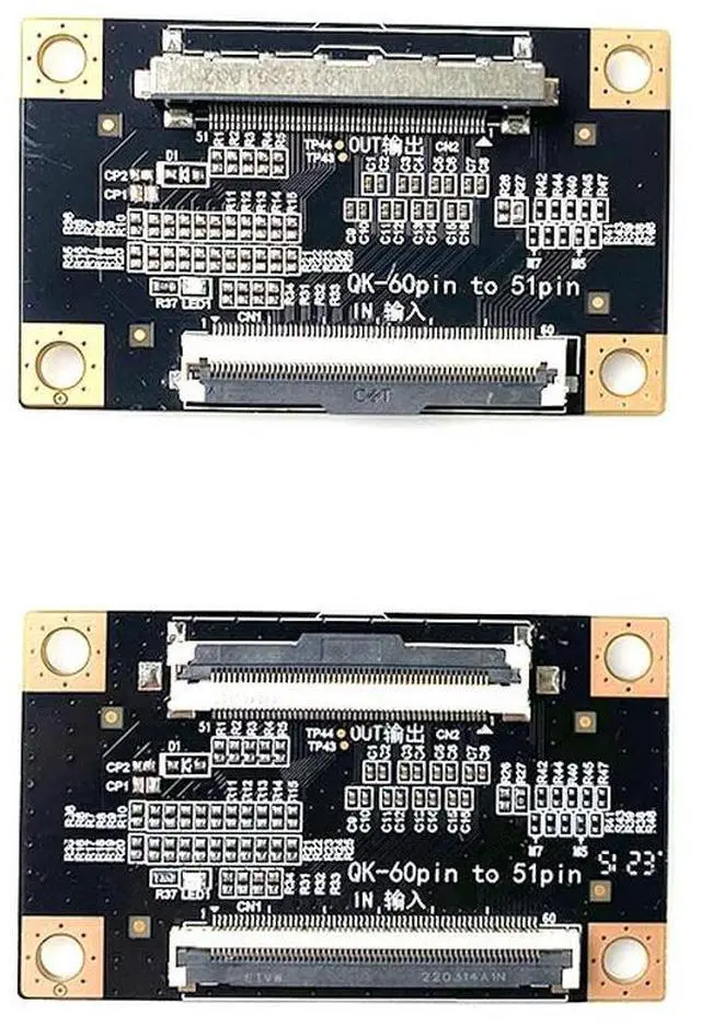 Alt view image 2 of 3 - 2PCS Applicable to 4K TV replacement screen conversion board QK-60PIN TO 51 pin FFC 29.55