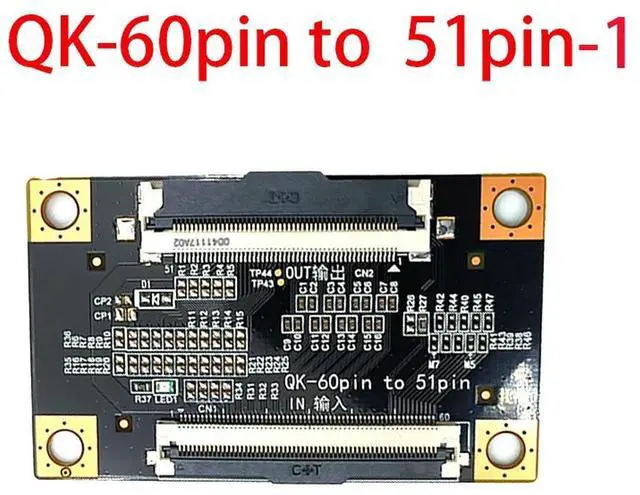Alt view image 3 of 3 - 2PCS Applicable to 4K TV replacement screen conversion board QK-60PIN TO 51 pin FFC 29.55