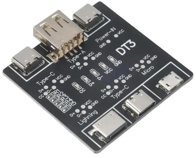 Alt view image 2 of 3 - USB Data Line Detection Board for IOS Android Micro-USB Type-C Short Circuit Switch Detection Board DT3 USB Cable Tester