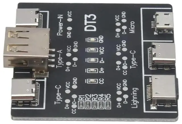 Main image of USB Data Line Detection Board for IOS Android Micro-USB Type-C Short Circuit Switch Detection Board DT3 USB Cable Tester