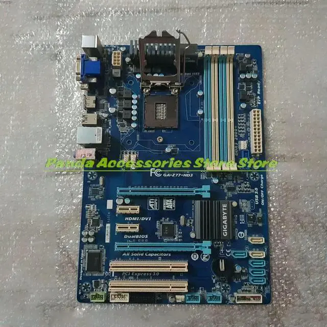 Alt view image 6 of 6 - Z77 Motherboard GA-Z77-HD3 LGA1155 DDR3