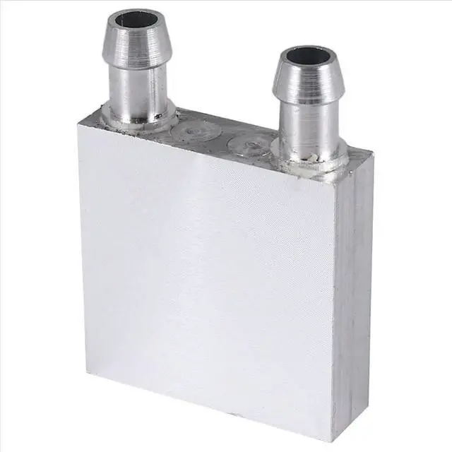 Alt view image 3 of 3 - Primary Aluminum alloy Water Cooling Block 40x40mm for Liquid Water Cooler Heat Sink System Silver Use For PC Laptop CPU