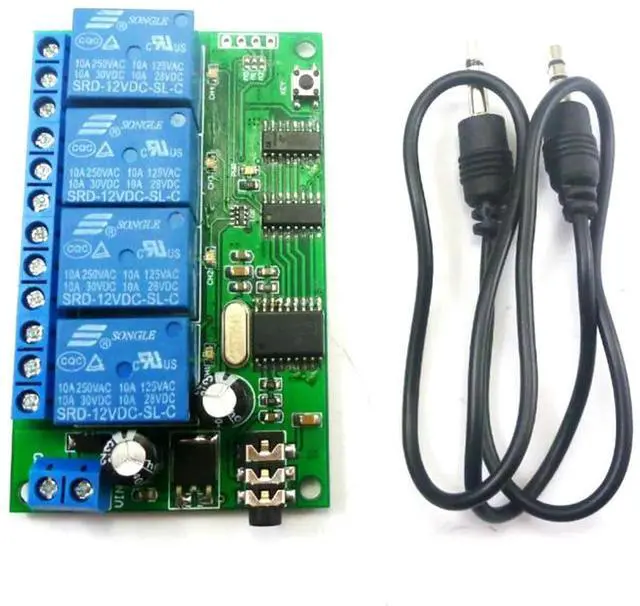Main image of AD22B04 4CH MT8870 Dtmf Signal Tone Voice Decoder Phone Remote Control Relay Switch Module 12V DC For LED Motor Home Plc