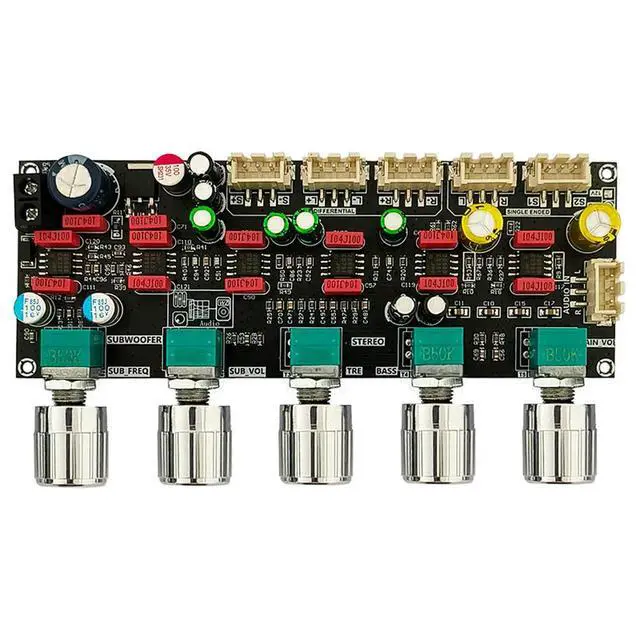 Alt view image 2 of 3 - JRC2068 HiFi Preamplifier Board Stereo Treble Bass Frequency Volume Control DC 12-30V XH-2.54mm Input For Speaker Subwoofer PRO1