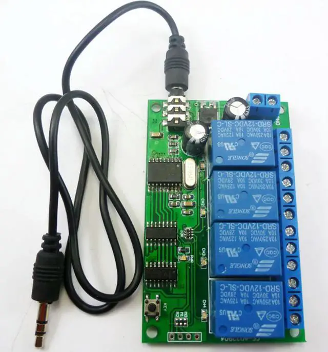 Alt view image 2 of 3 - AD22B04 4CH MT8870 Dtmf Signal Tone Voice Decoder Phone Remote Control Relay Switch Module 12V DC For LED Motor Home Plc