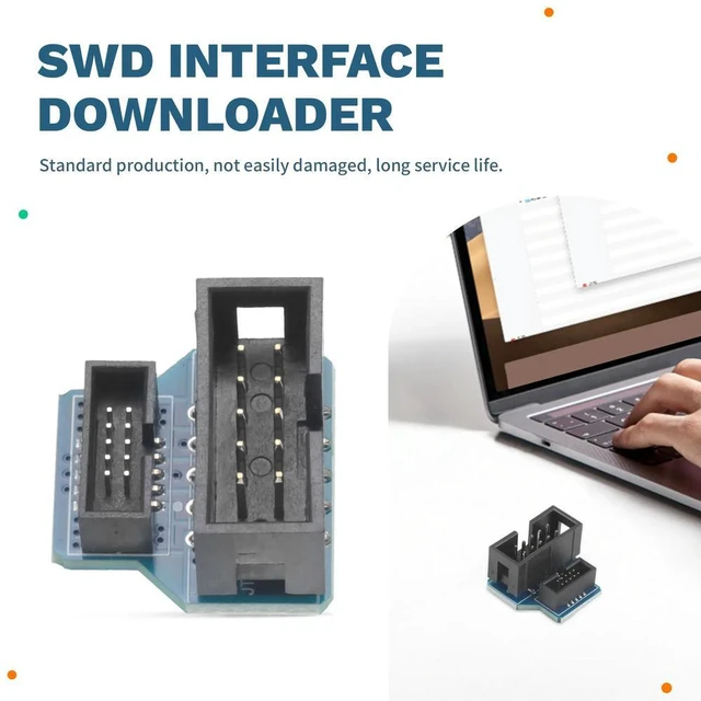 Main image of SWD JTAG Interface Adapter Board, 10Pin 2.54mm to 1.27mm Pitch Converter for Programming & Debugging
