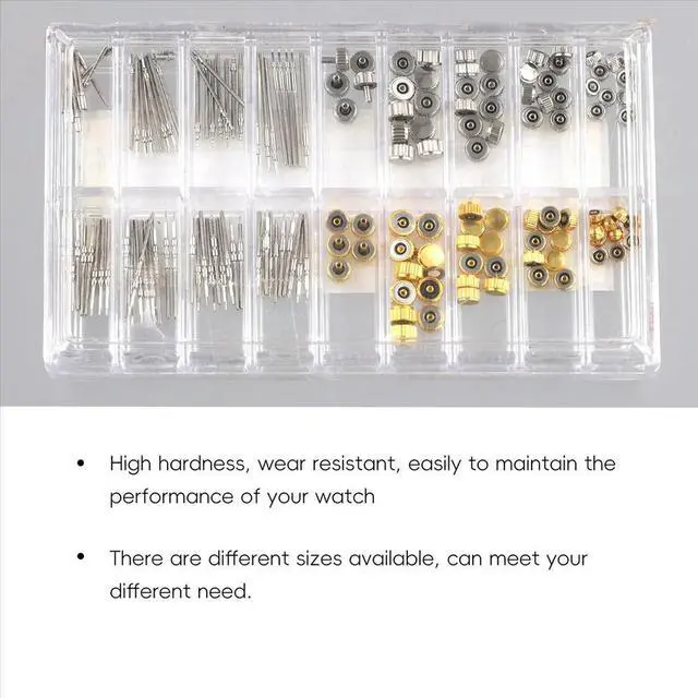 Main image of Watch Repair Kit, Watch Crown, Watch Stem Extender Crowns Accessory Repairing Replacement Tool Kit with Box