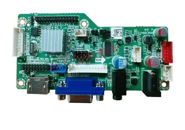 Alt view image 2 of 3 - RTD2513V2.1 HD driver board for program-free display RTD2483V1.1 replaces RTD2668V1.1 Multiple resolutionsJump to adjust screen