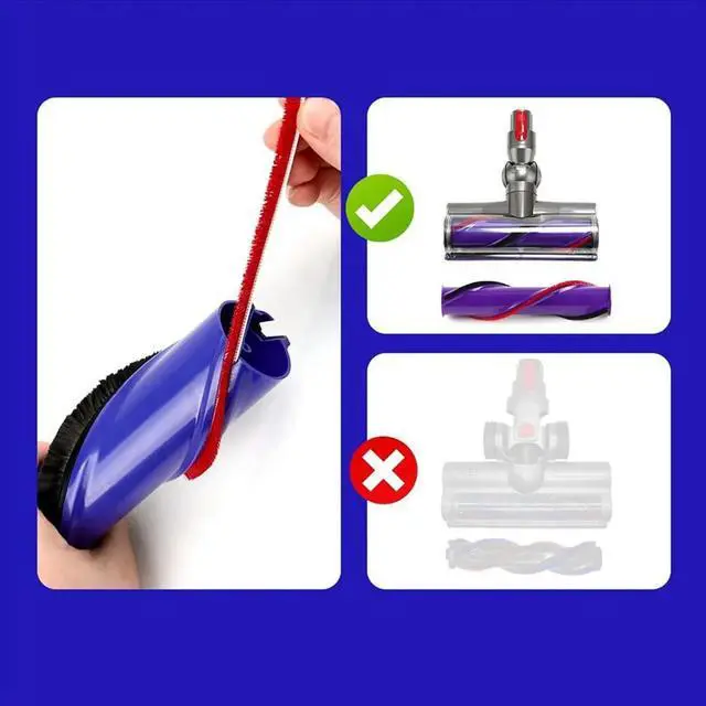 Alt view image 2 of 3 - 7Pcs Soft Plush Strip for V7 V8 V10 V11 Vacuum Cleaner Attachments Roller Brush Replacement Parts(Non-)