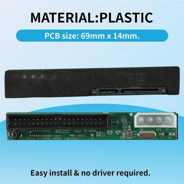 Main image of Sata To IDE Adapter Converter 2.5 Sata Female To 3.5 Inch IDE Male 40 Pin Port 1.5Gbs Support ATA 133 100 HDD CD DVD