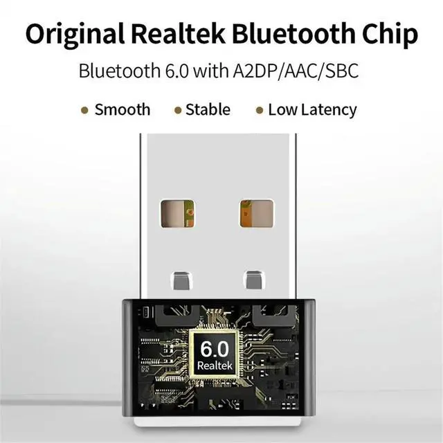 Alt view image 3 of 3 - USB Bluetooth 6.0 Adapter USB Audio Receiver Transmitter for Bluetooth Headphone Printer Speaker Keyboard Mouse