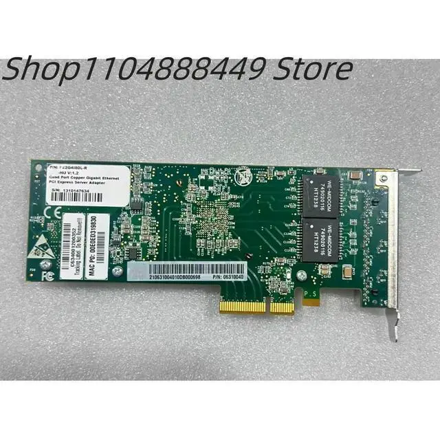 Alt view image 2 of 2 - PE2G4180L-R Four-port gigabit network card