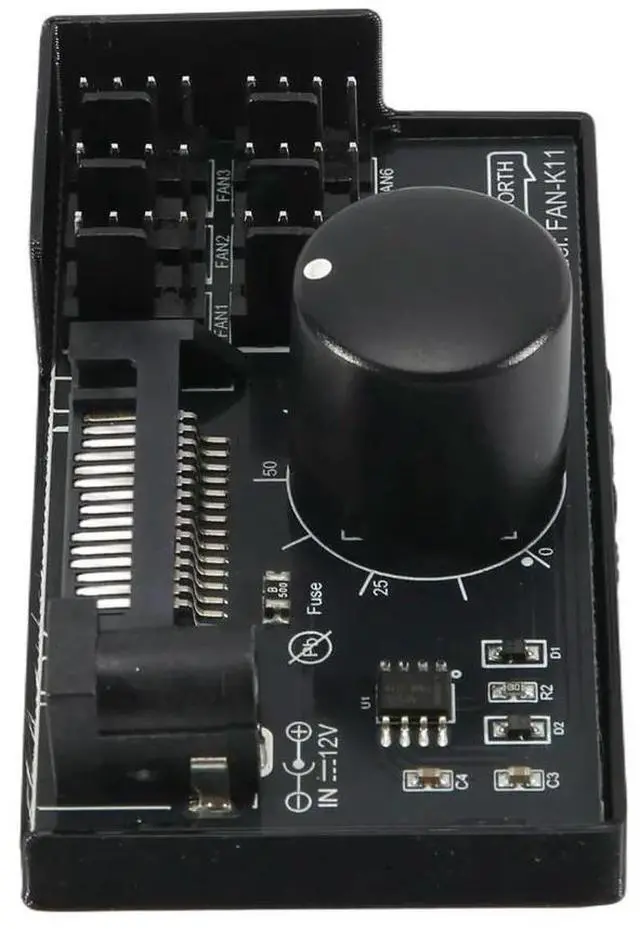 Alt view image 2 of 3 - PWM Fan Speed Controller High Power Sata DC Power 4Pin Fan Governor NAS Server Fan Speed Control PWM Speed Regulation