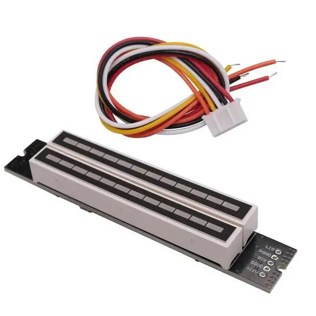 Alt view image 2 of 3 - Mini Dual 12 Level Indicator VU Meter Stereo Amplifier Board Adjustable Light Speed Board with AGC Mode, DIY KITS