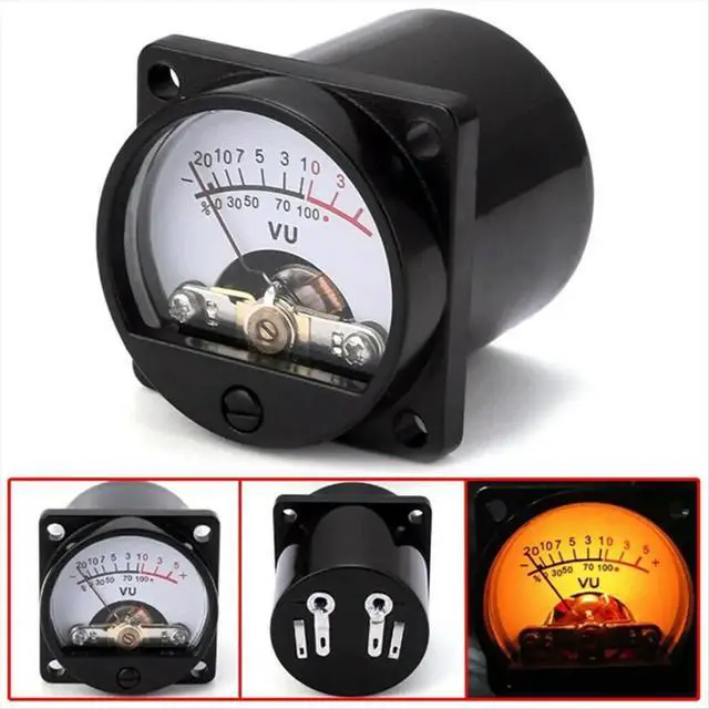 Alt view image 3 of 3 - High- 6V-12V Panel VU Meter Bulb Warm Back Light Recording Audio Level Amp Meter 1PC
