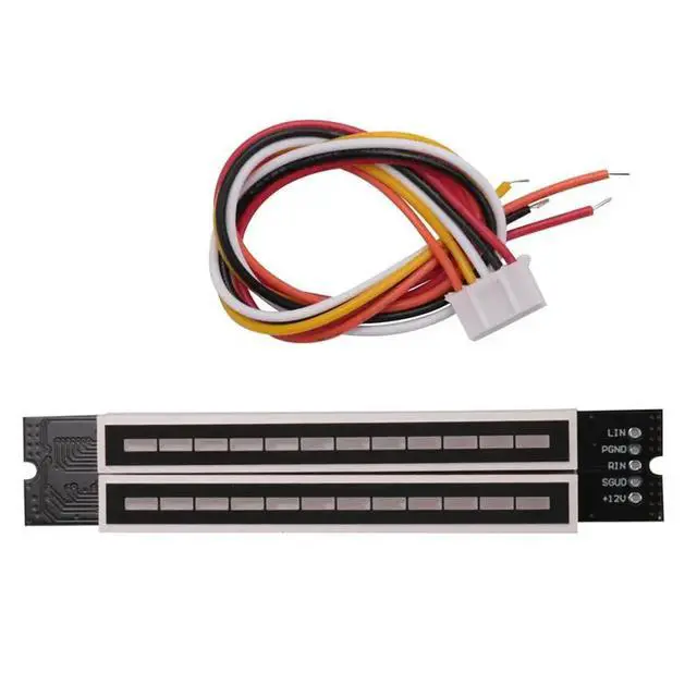 Alt view image 3 of 3 - Mini Dual 12 Level Indicator VU Meter Stereo Amplifier Board Adjustable Light Speed Board with AGC Mode, DIY KITS
