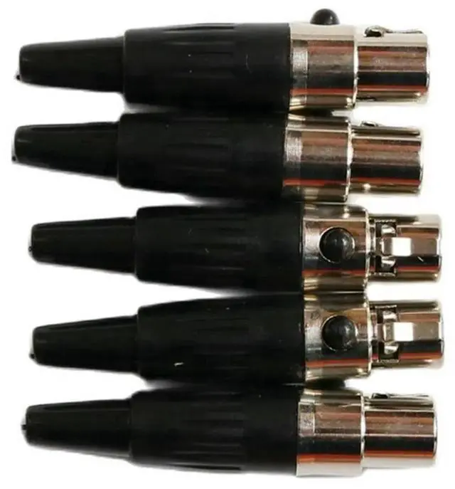 Alt view image 3 of 3 - 5Pcs TA4F Mini 4Pin XLR Connector Kit for Shure EV MiPro Microphones DIY Weld Spare Parts