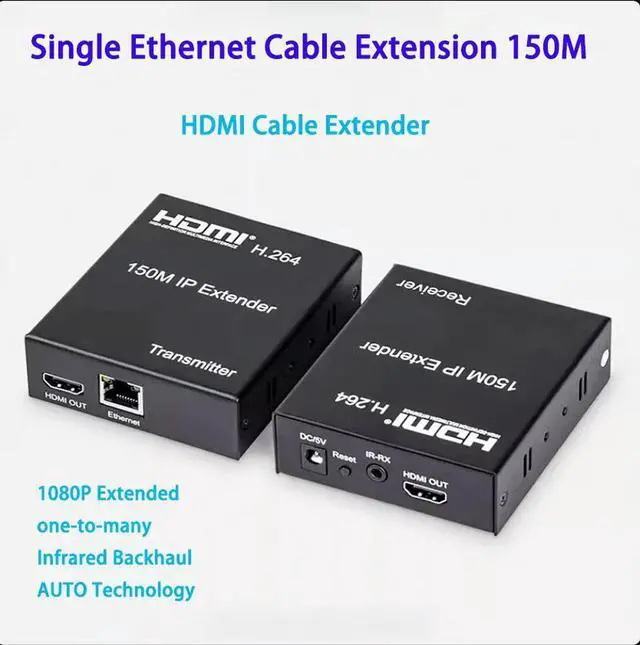 Main image of 150-Meter HDMI Extender Signal Extender Single Ethernet Cable One-to-Many Switching Transmitter Receiver