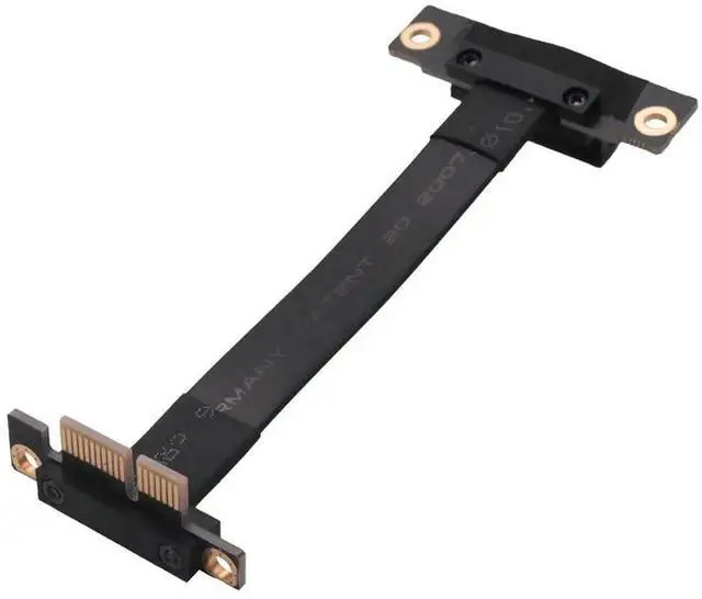 Alt view image 2 of 3 - PCIE X1 Riser Cable Dual 90 Degree Right Angle PCIe 3.0 X1 to X1 Extension Cable 8Gbps PCI Express 1X Riser Card 10cm
