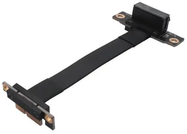 Alt view image 3 of 3 - PCIE X1 Riser Cable Dual 90 Degree Right Angle PCIe 3.0 X1 to X1 Extension Cable 8Gbps PCI Express 1X Riser Card 10cm