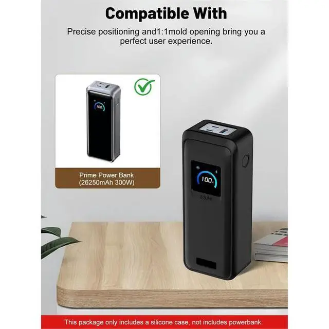 Alt view image 2 of 3 - Silicone Case for Anker Prime 26,250mAh 300W Power Bank, Shockproof with LCD Display Visibility