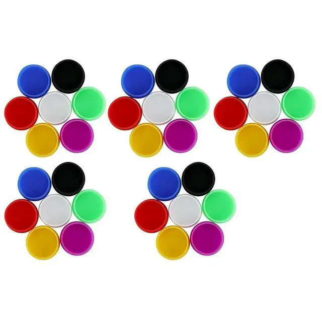 Alt view image 3 of 3 - 35-Pack 3ml Glass Vials with Color-Coded Silicone Caps for Daily Organization, Leakproof and Reusable