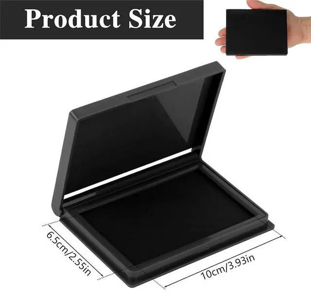 Main image of Premium Black Ink Stamp Pad, 4 X 2.5 Inch - Ideal for Office and Crafting, Compatible with All Stamp Types