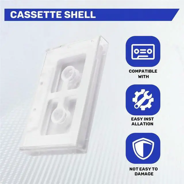 Alt view image 3 of 3 - Open Audio Cassette Shell Case for DIY Reel to Reel Cassette Tape Plastic Shell White
