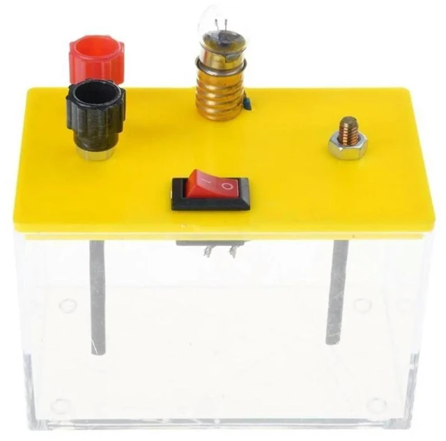 Alt view image 3 of 3 - Electrodes Solution Conductivity Experiment Demonstrator Box for Science Education Electrochemical Teaching Aid