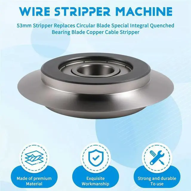 Alt view image 2 of 3 - 53mm Stripper Replaces Circular Blade Special Integral Quenched Bearing Blade Copper Cable Stripper