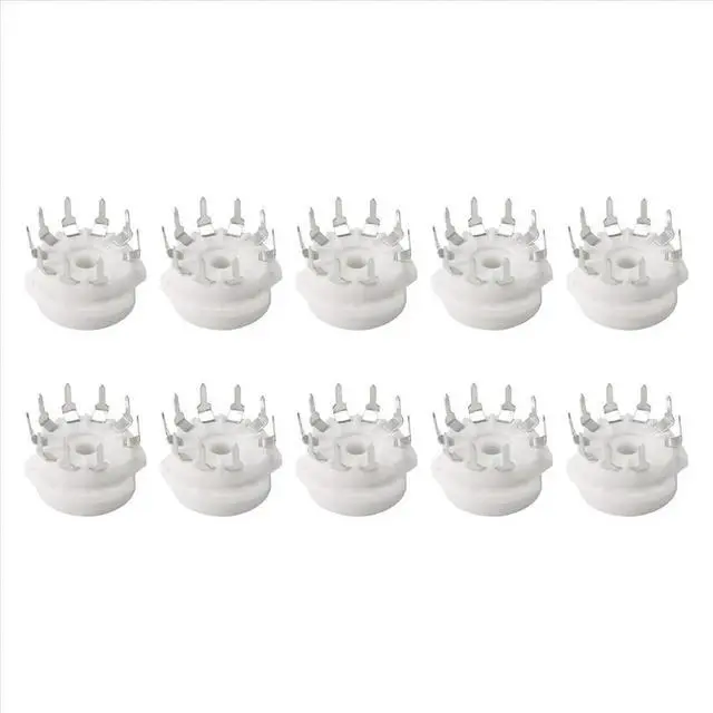 Alt view image 3 of 3 - 10PCS PCB 9Pin Ceramic B9A Vacuum Tube Socket Audio HIFI DIY Amps for 12AX7 12AU7 12AT7 ECC81 ECC82 ECC83 Silver-Plated