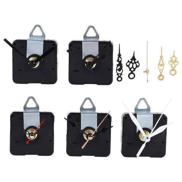 Alt view image 3 of 3 - 5 Pcs Clock Movement Mechanism Parts Silence Quartz DIY Wall Clock with 7 Different Pairs Clock Hands Replacement Kit