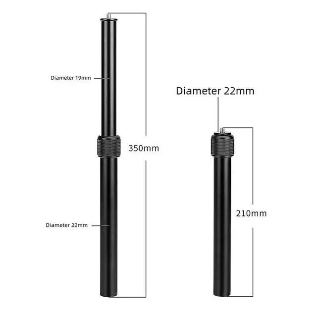Alt view image 2 of 3 - Adjustable Tripod Extension Tube Extender Handle Pole Handheld Telescopic Stick Rod for Gimbal Tripod Phone Camera