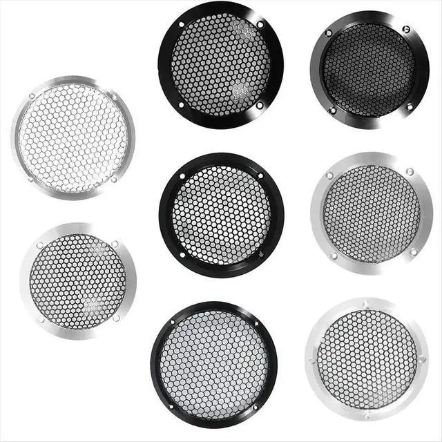 Alt view image 2 of 3 - Aluminum Car Tweeter Speaker Grill Cover, 3 Inch, Full l Mesh Grille for Audio Enhancement Black