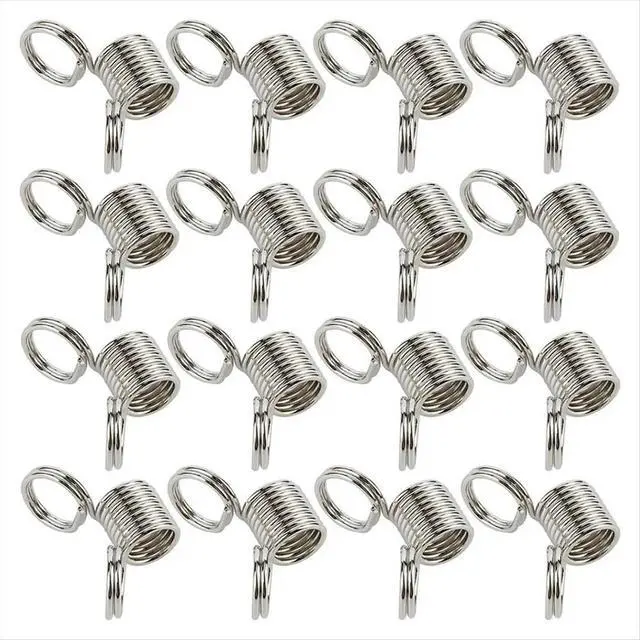 Alt view image 3 of 3 - 60Pcs Stainless Steel Beads Stopper Beads Stoppers Combo Pack Silver Small Spring Clamps Stoppers for Jewelry Making